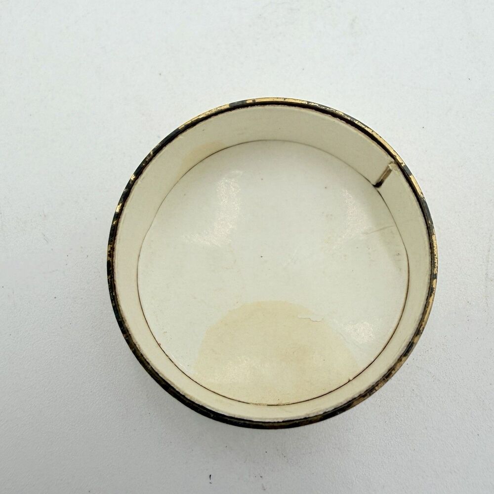 Vintage JAPAN Damascene Style Pill Box Gold Tone Floral Scroll Design - Picture 7 of 8